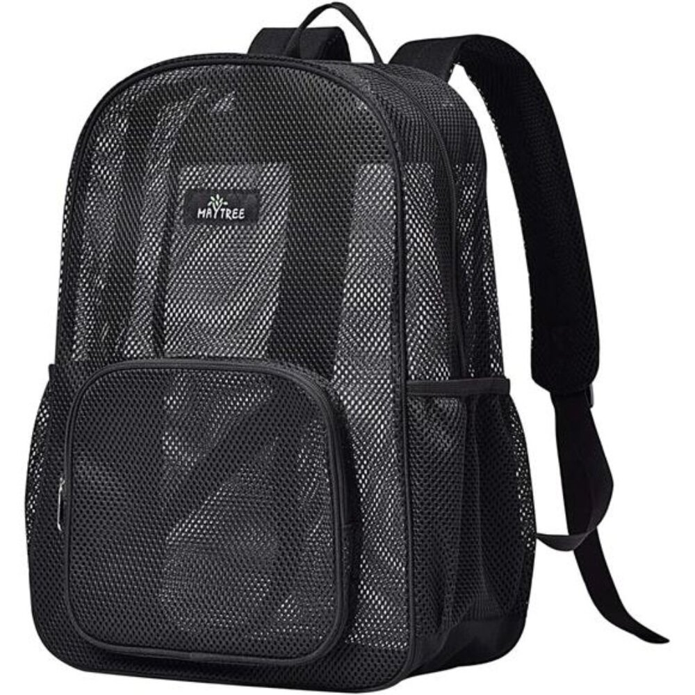 Mesh Backpack for School Beach Swimming Outdoor Fitness, Heavy Duty Mesh Bookbag
